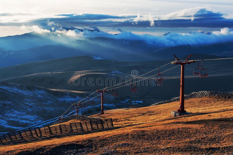 Remontée mécanique photographie stock