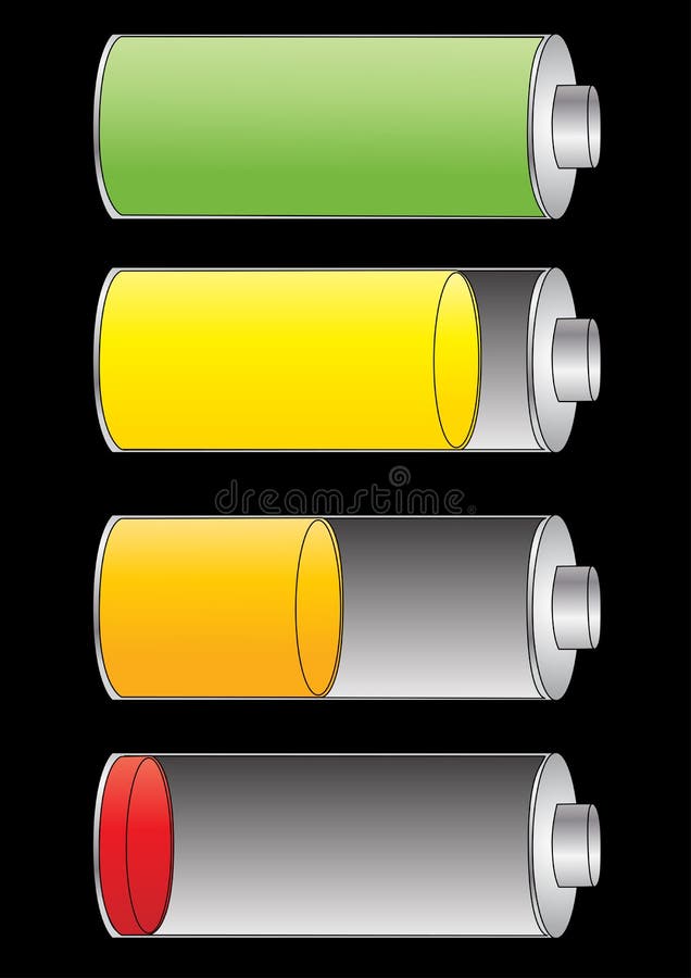 Level of battery charge vector illustration