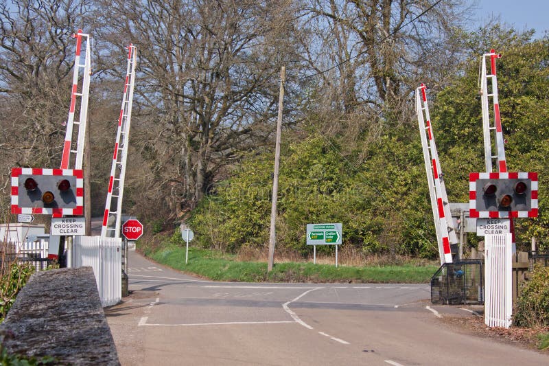 Level Crossing in mid Devon UK royalty free stock photo Level Crossing in mid Devon UK royalty free stock photo