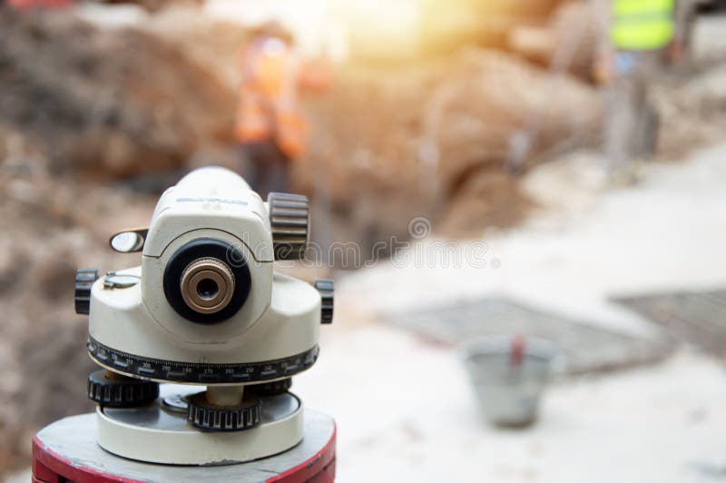 Level Measuring Device for Construction Work Stock Photo - Image of ...