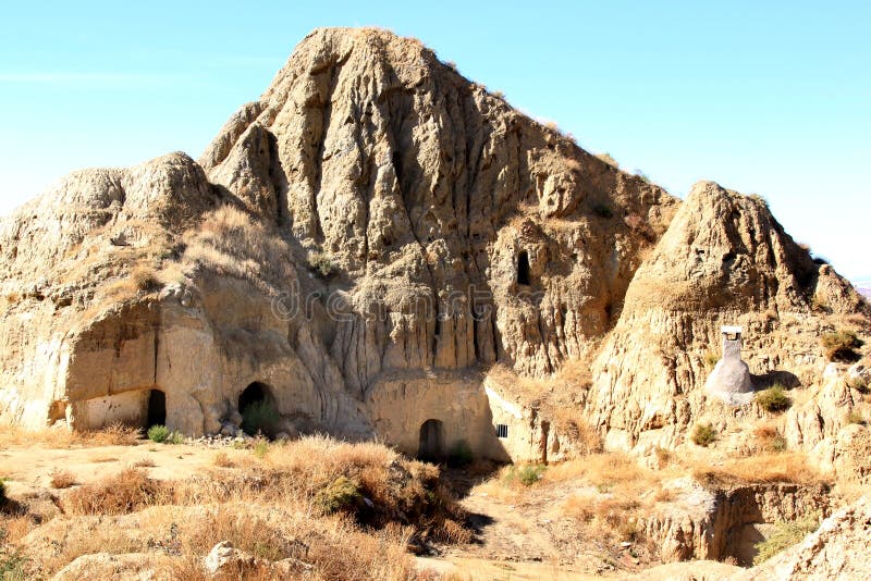 The most interesting feature of the Guadix area in Andalusia in the south of Spain is that almost half of the inhabitants of this town live underground, in what is known as cave houses. The most interesting feature of the Guadix area in Andalusia in the south of Spain is that almost half of the inhabitants of this town live underground, in what is known as cave houses.