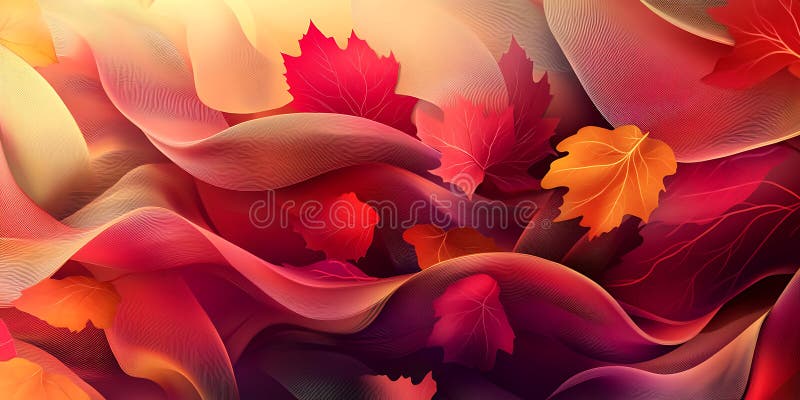 Levendige herfst laat een verbluffende abstracte achtergrond over royalty-vrije illustratie