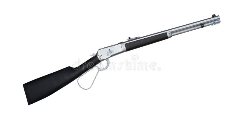 Lever action rifle stock photo. Image of muzzle, black - 34623604