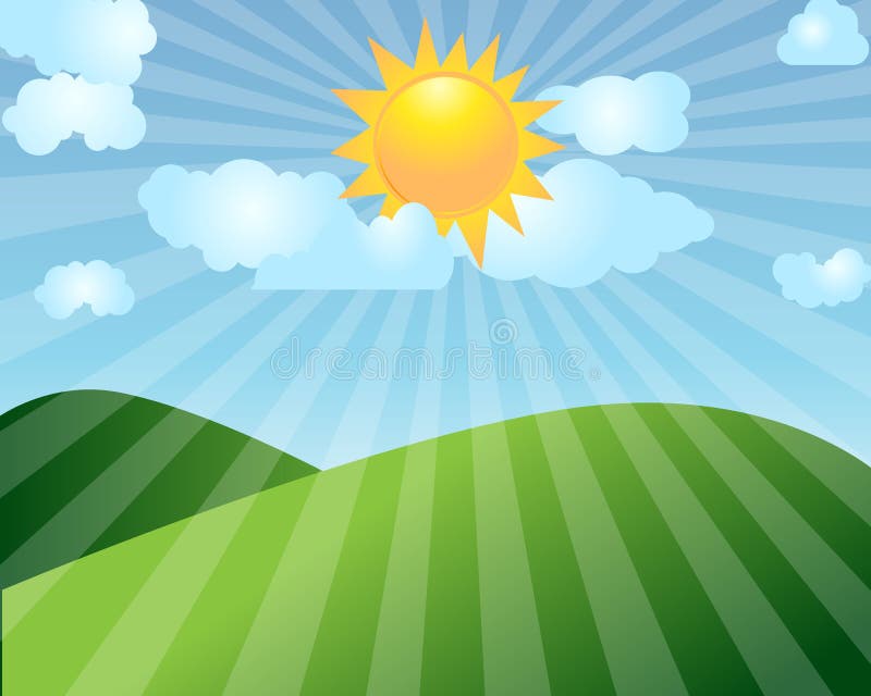 Lever de soleil illustration de vecteur. Illustration du dessin 31306232