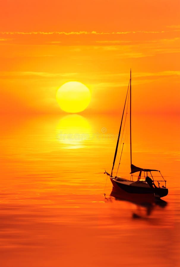 Lever de soleil au-dessus de la baie de florida aux états-unis illustration de vecteur