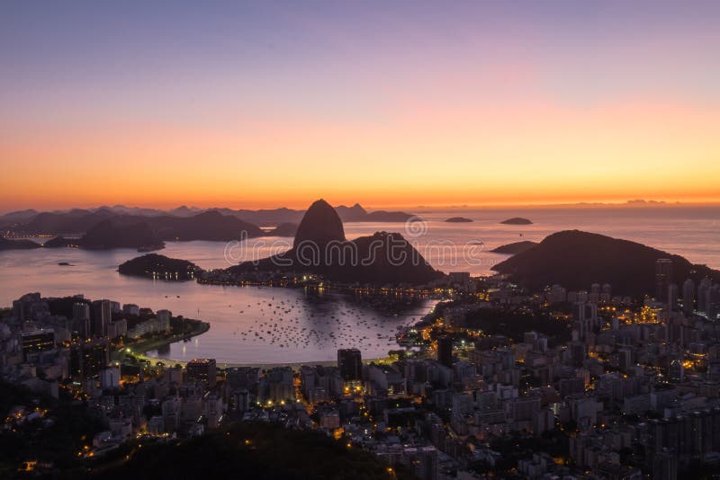 Beau Lever De Soleil Vu De Pedra Bonita Rio De Janeiro