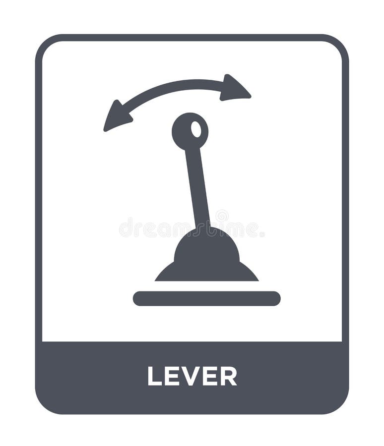 Lever Icon In Trendy Design Style. Lever Icon Isolated On White
