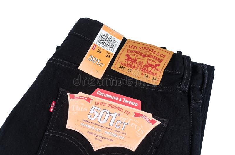 Levi s black jeans editorial stock photo. Image of barcode - 76790378