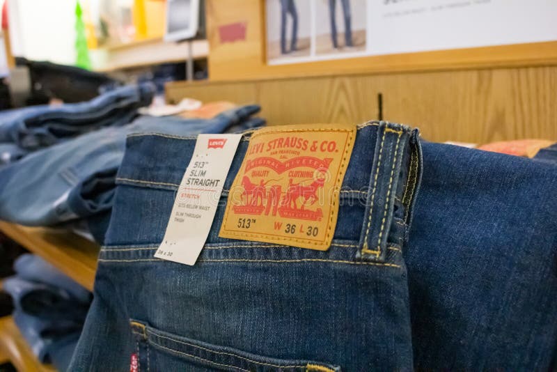 Levis pants and tag editorial stock image. Image of name - 176192139