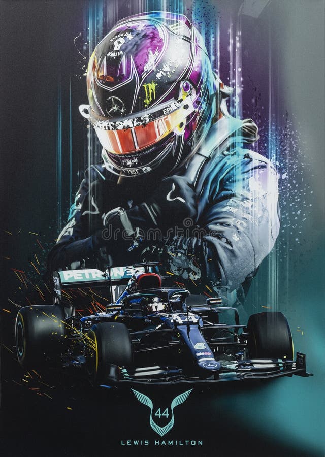 Lewis Hamilton Colourful Poster Art