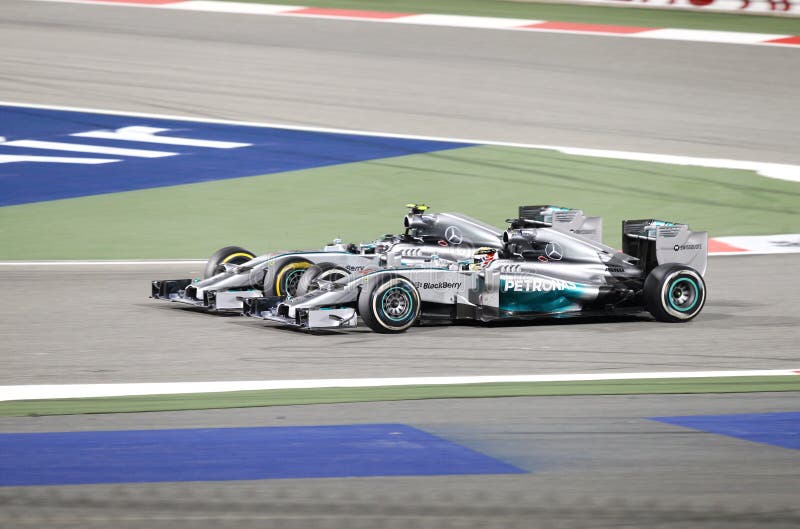 Lewis Hamilton u. Nico Rosberg von Mercedes-Laufen