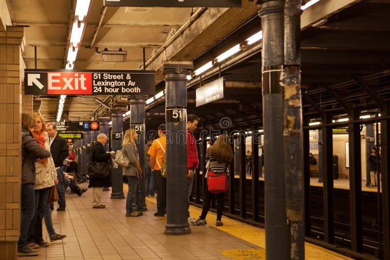 Lexington Ave/51st Subway Station Editorial Stock Photo Image of
