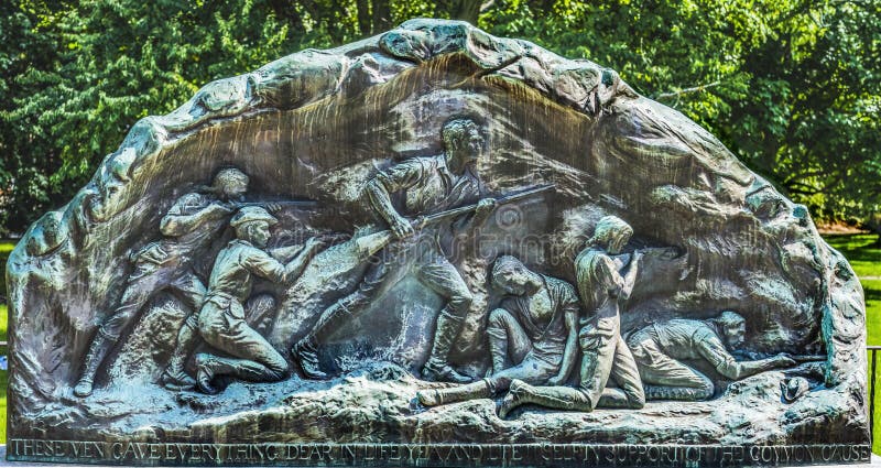 Lexington Minute Men Bronze Relief Battle Green Massachusetts