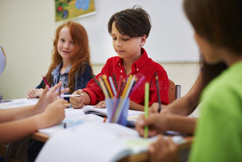 Lezione di disegno fotografia stock