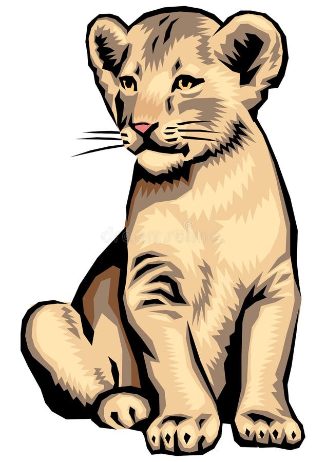 León pequeño ilustración del vector