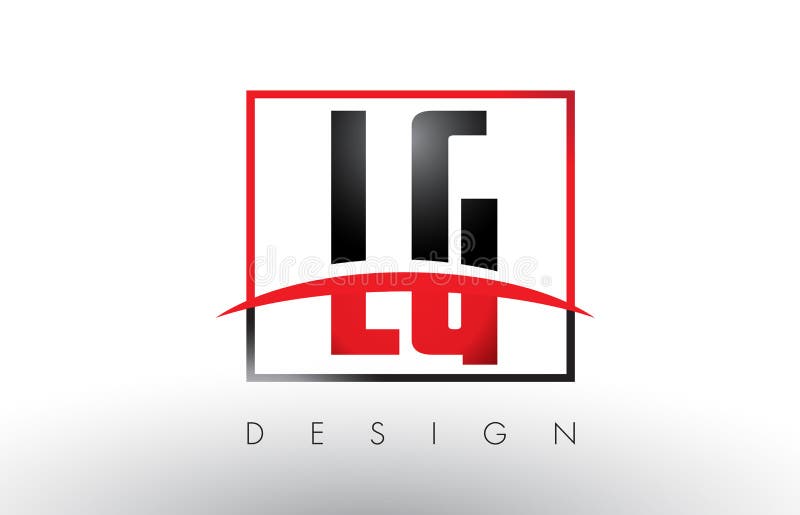 LG L G Logo Letters med röda och svarta färger och Swoosh