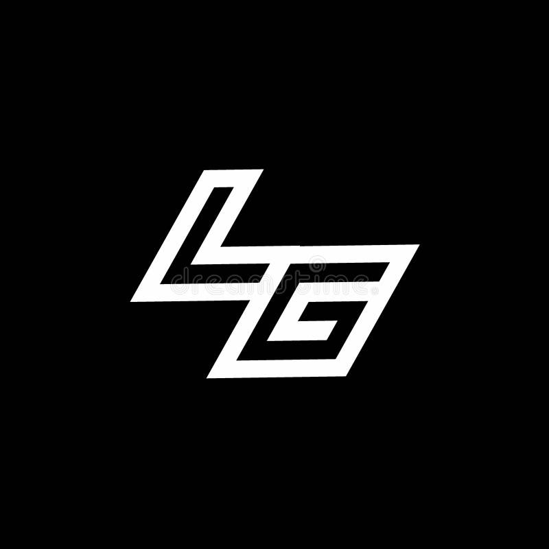 Lg Logo Monogram With Up To Down Style Negative Space Design Template Stock Vector Illustration Of Monogram Initials 176438855