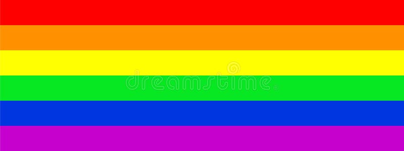 LGBT dumy tęcza lub flaga Jaskrawy bezszwowy granicy tło lub Kolorowi lampasa prosto kształty Płaski wektorowy wielo-