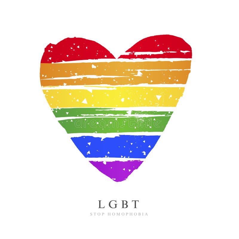 Lgbt Flag In The Form Of A Big Heart Vector Illustration Stock Vector Illustration Of Lesbian