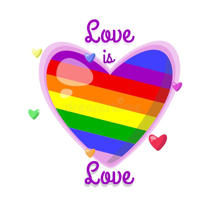 LGBT-het symbool van het regenbooghart van liefde vector illustratie LGBT-het symbool van het regenbooghart van liefde vector illustratie