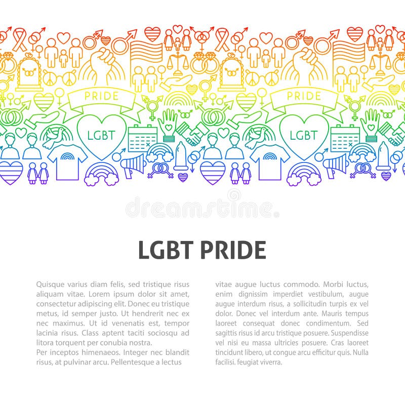 LGBT Pride Line Template stock vector. Illustration of bisexual - 239515147