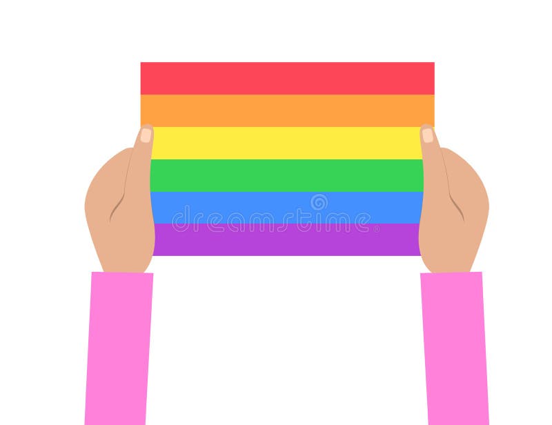 Lgbt Rainbow Flag Celebrating Gay People Rights Same Sex Love Pride