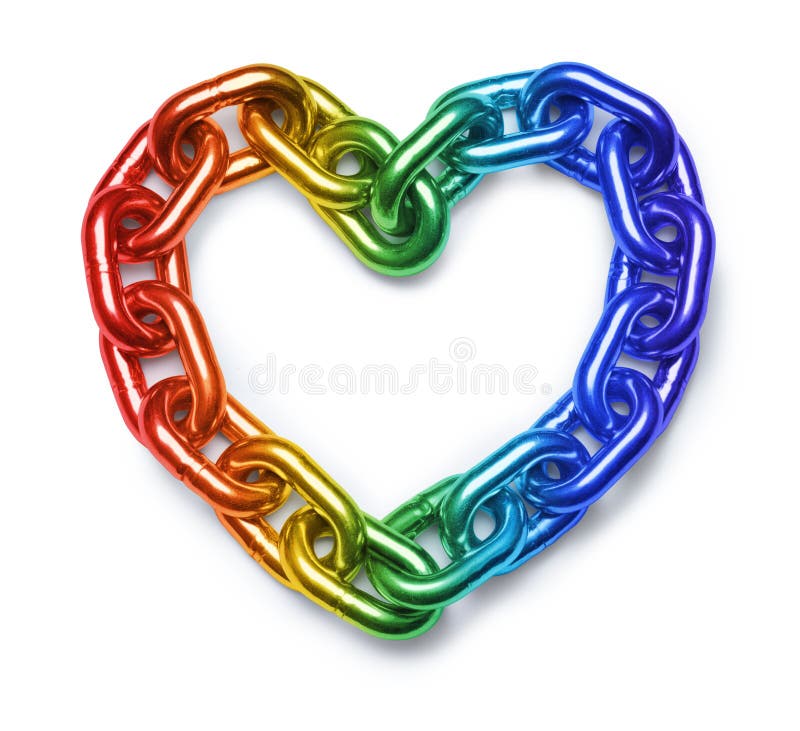LGBT-Regenbogen-Ketten-Herz lizenzfreies stockfoto LGBT-Regenbogen-Ketten-Herz lizenzfreies stockfoto