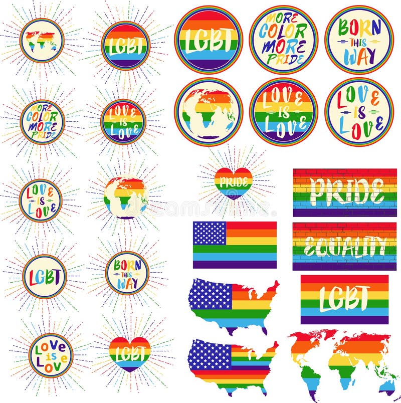 LGBT rights symbols. Gay parade slogan