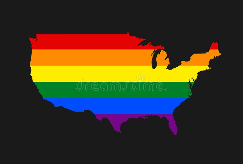LGBT United states of America vector illustration LGBT United states of America vector illustration