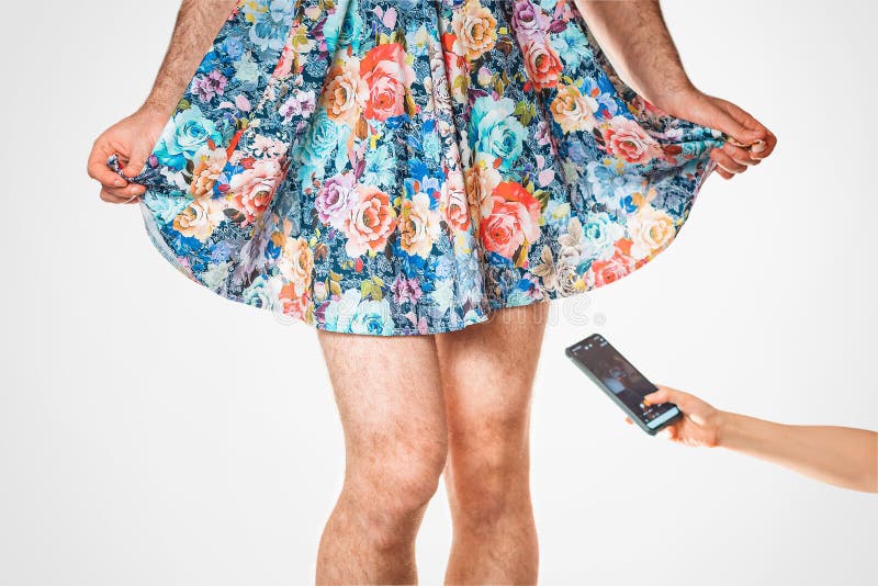 Peeping Skirt Stock Photos