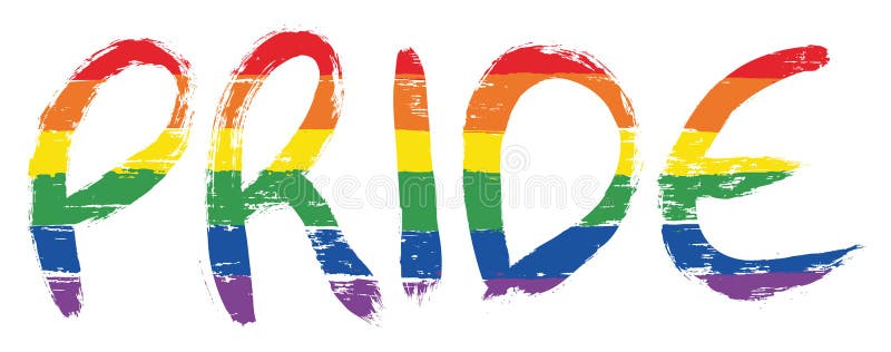 LGBTQ Pride Letters Vector Hand Painted with Rounded Brush royalty free illustration LGBTQ Pride Letters Vector Hand Painted with Rounded Brush royalty free illustration