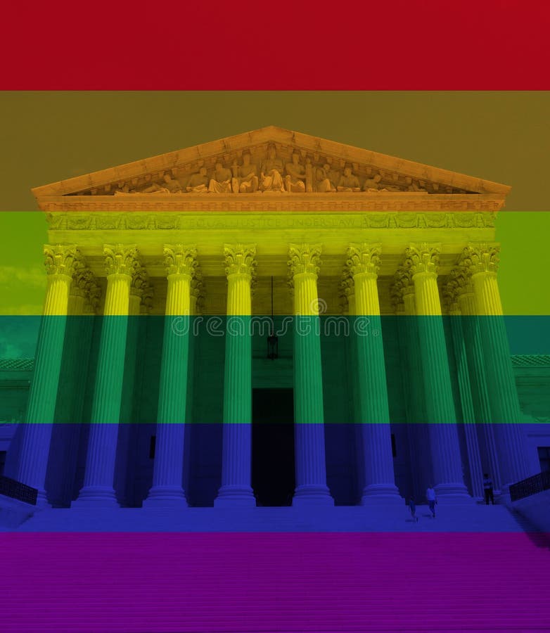 LGBTQ Rainbow Flag Colors with the US Supreme Court in Washington DC Stock  Image - Image of marriage, legal: 194308373