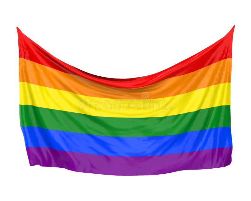 LGBTQ-Regenbogen-Flagge Lokalisierte Stock Abbildung ...