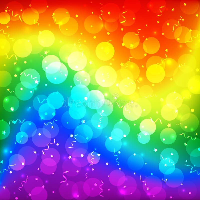 LGBT颜色迷离bokeh欢乐背景,明亮的设计的彩虹五颜六色的抽象图表 快乐女同性恋的变性彩虹 向量例证 LGBT颜色迷离bokeh欢乐背景,明亮的设计的彩虹五颜六色的抽象图表 快乐女同性恋的变性彩虹 向量例证