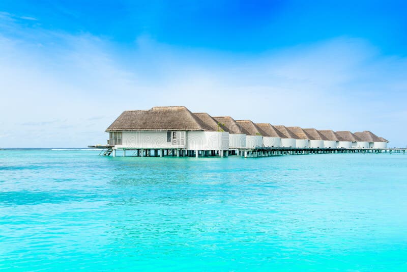 Overwater Bungalow in the Indian Ocean Editorial Photo - Image of ...