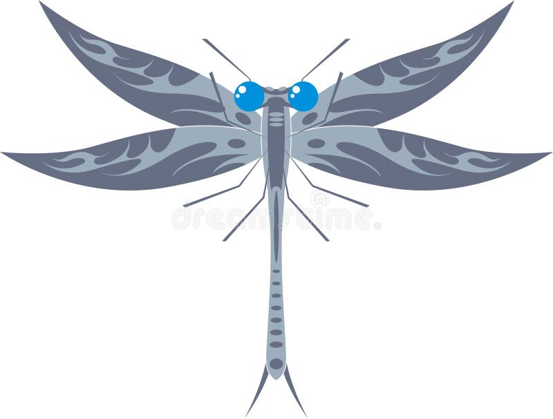 Stylized dragonfly on white background. Stylized dragonfly on white background