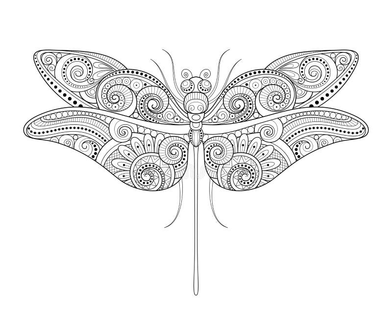 Libellula decorata decorativa di vettore illustrazione di stock Libellula decorata decorativa di vettore illustrazione di stock