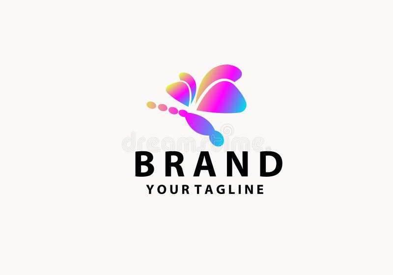 Libellule avec la couleur abstraite Logo Symbol illustration libre de droits Libellule avec la couleur abstraite Logo Symbol illustration libre de droits