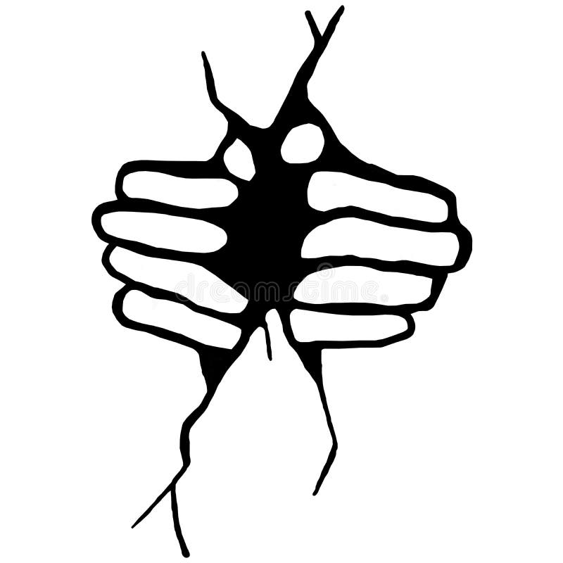Liberate le mani in bianco e nero. Liberare le mani in bianco e nero su uno sfondo trasparente