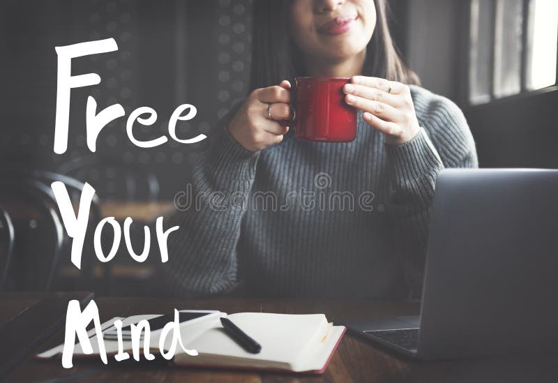 Libere su concepto positivo de la frialdad de la relajación de la mente fotos de archivo libres de regalías