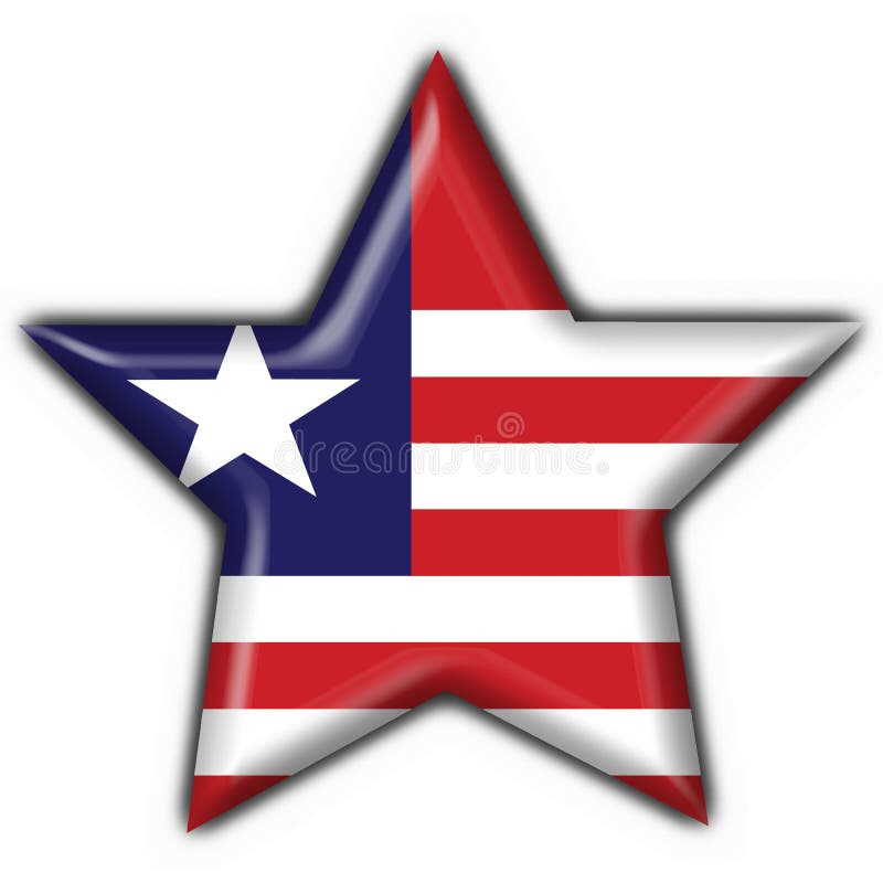 Liberia button flag star shape