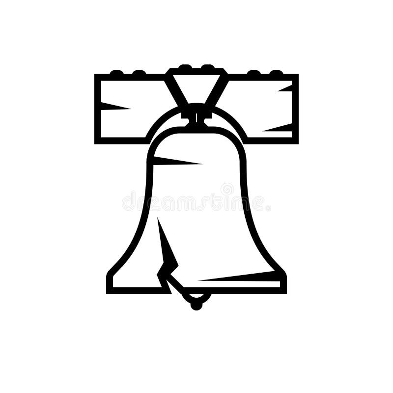 Liberty bell outline icon