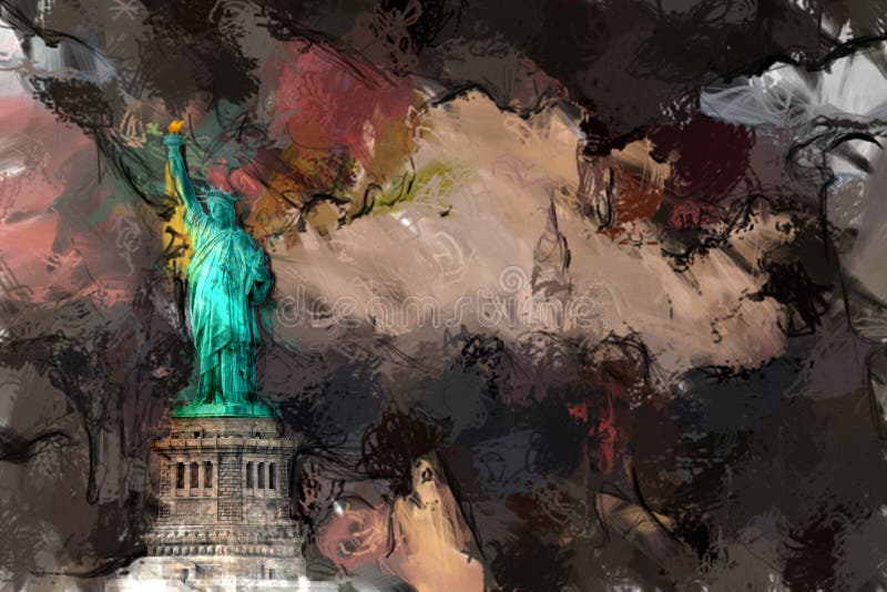 Liberty Statue illustrazione vettoriale Liberty Statue illustrazione vettoriale