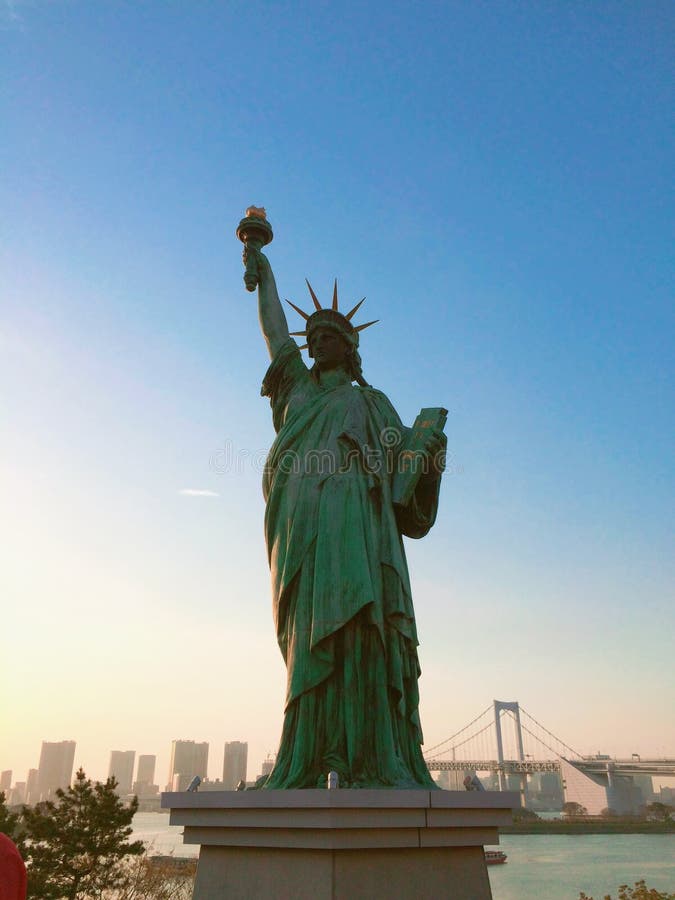 Liberty statue in japan stock photo. Image of face, screenshot 200499568