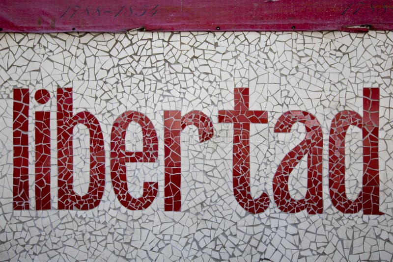 Download Libertà In Mosaico Sulla Parete, Caracas Immagine Stock - Immagine di collage, costituzione: 56876519
