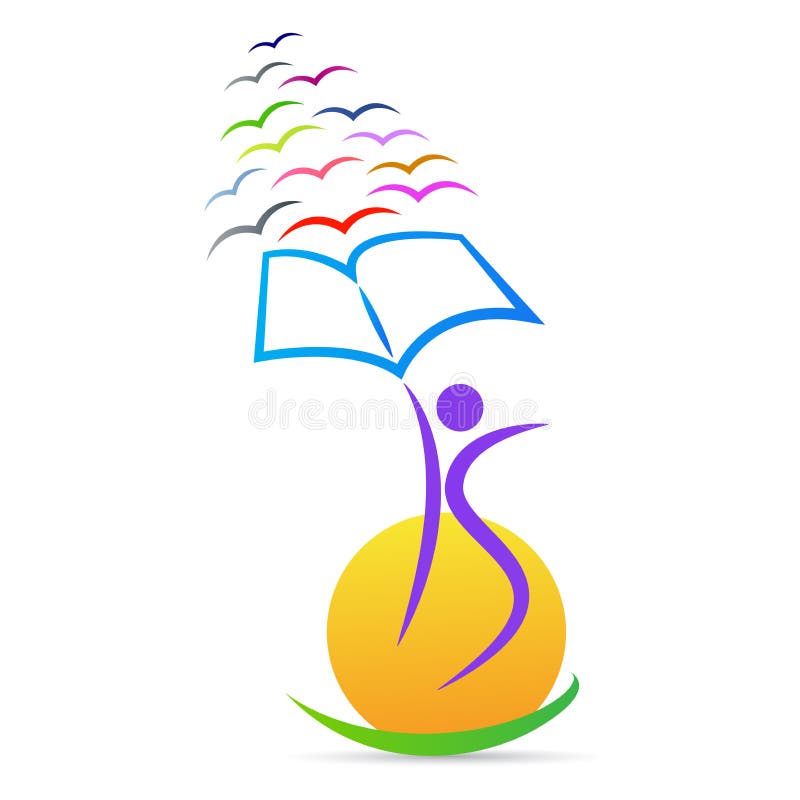 Liberté d'éducation pour le logo de succès de la connaissance illustration de vecteur Liberté d'éducation pour le logo de succès de la connaissance illustration de vecteur