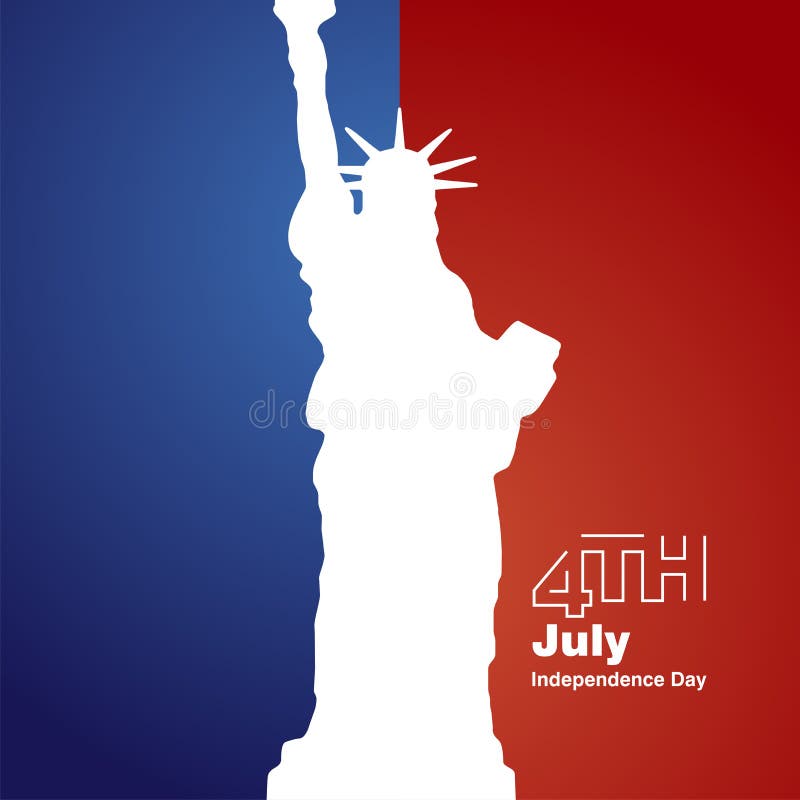Liberté fond blanc de rouge bleu de logo du 4 juillet illustration stock Liberté fond blanc de rouge bleu de logo du 4 juillet illustration stock