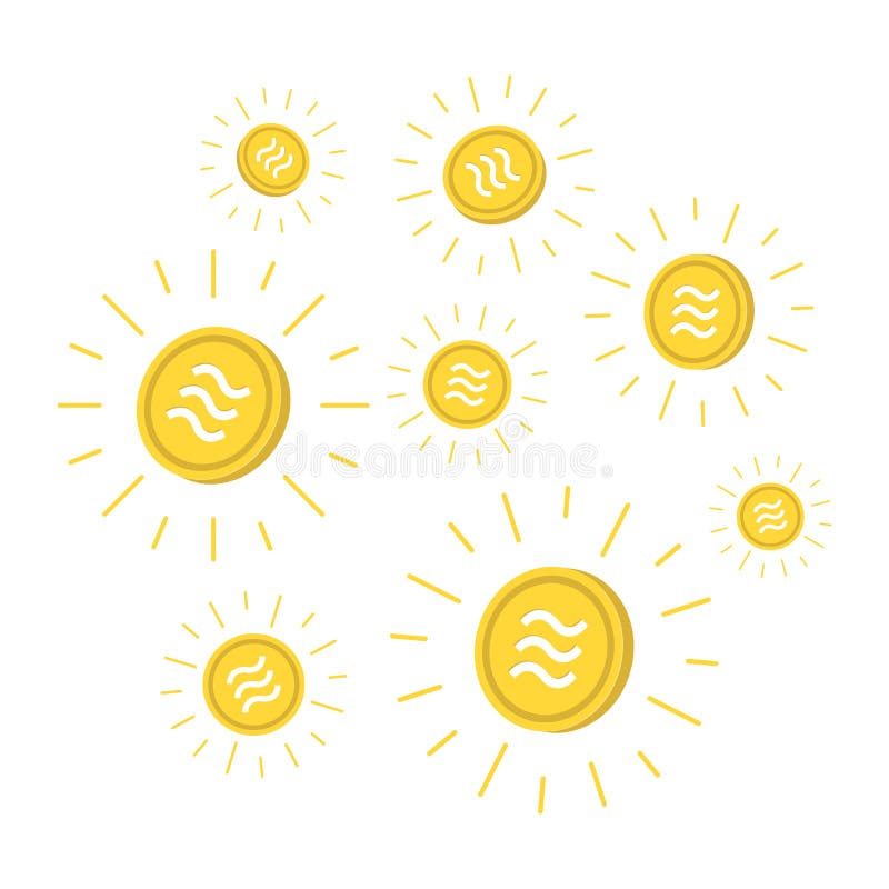 Libra coin icon, Crypto currency virtual electronic money. vector illustration