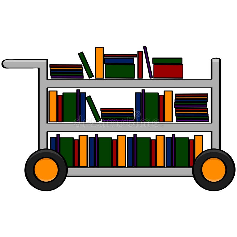 Download Library cart stock vector. Illustration of university ...