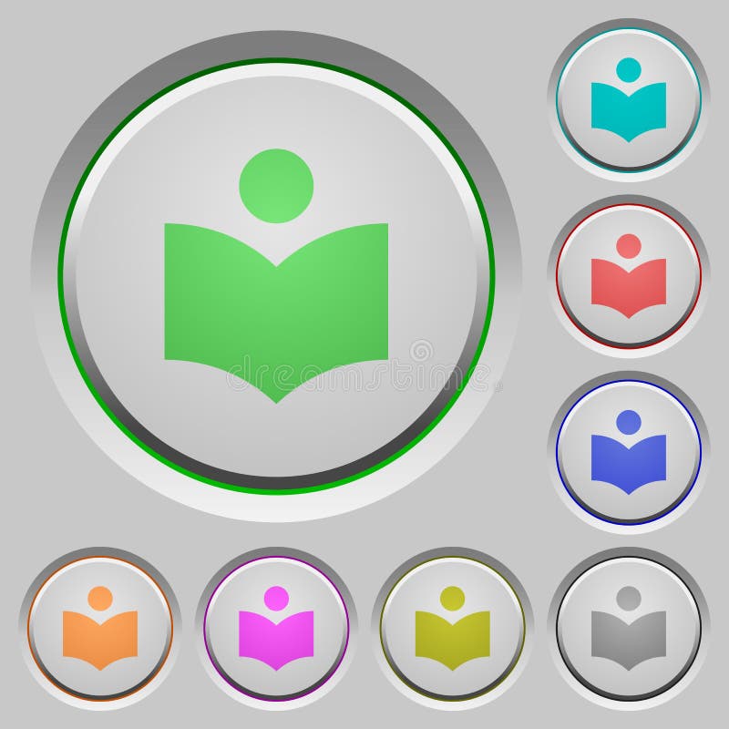 Library push buttons stock vector. Illustration of science 193966798